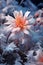 Beautiful autumn pink chrysanthemum flowers in the snow 1690447393210 2