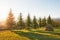 Beautiful autumn sunrise landscape in the Carpathian mountains, Europe travel, west Ukraine, Carpathian national park