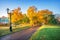 Beautiful autumn trees in Tsaritsyno park