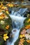 Beautiful autumn waterfall