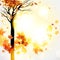 Beautiful autumnal background with tree