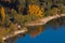 Beautiful autumnal colors in the Scanno lake, Abruzzo