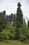 Beautiful autumnal forest with venerable trees, located in National monument of landscape architecture Park in former time roya