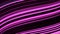 Beautiful background of curving neon lines. Animation. Vibrant bright stream of colored stripes on black background