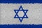 Beautiful background from the flag of Israel close up
