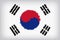 Beautiful background of the flag of Korea close up