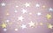 Beautiful background of various stars and sparkles