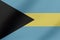 Beautiful Bahamas waving flag illustration