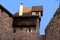 Beautiful balcony of a house in the old Bavarian city of Nuremberg, concept of architecture and tourism