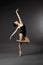 Beautiful ballerina in black leotard