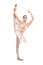 A beautiful ballerina dancer making a ballet