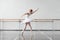 Beautiful ballerina rehearsal in ballet class