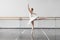 Beautiful ballerina rehearsal in ballet class