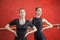 Beautiful Ballerinas Performing In Rehearsal Room