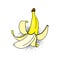 A beautiful banana. Vector illustration for a postcard or a poster, print on clothes. Fashion & Style.