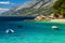 Beautiful bay and beach,Brela,Dalmatia region,Croatia,Europe