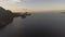 The beautiful bay at sunset. Aerial view.
