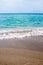 Beautiful beach and aqua waves, clean sand, calm sea