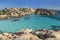 Beautiful Beach on Bay of Cala Coticcio in Caprera island, Sardinia, Italy