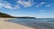 Beautiful beach on the Bulgarian Black Sea coast in summer