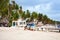 Beautiful beach in Cabeza de Toro with boats and bridge, Punta Cana