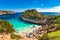 Beautiful beach of Cala Moro Majorca Spain Mediterranean Sea