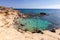 Beautiful beach of Calo des Mort in Formentera Spain