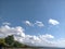 Beautiful beach with green beach trees