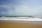 Beautiful beach landscape with heavy wave in Phuket