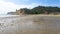 Beautiful beach in the Pacific Ocean In Montanita, Ecuador, a popular destination for surfers