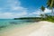 Beautiful beach and palm trees in Kood island