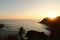 The beautiful beach Playa Manzanilla at sunset, Puerto Escondido, Mexico