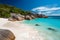 Beautiful beach at Seychelles - Praslin island