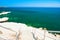 Beautiful beach with white cliff and blue sea