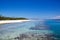 Beautiful beach with white sand and low tide in maratua island