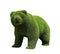 Beautiful bear shaped topiary isolated. Landscape gardening