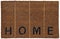 Beautiful Beige and black zute / coir Outdoor Door mat with `H O M E` text and vertical lines
