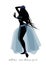 Beautiful belly dancer wearing exotic clothes vector illustration