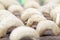 beautiful bent cashew nuts, close up