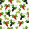 Beautiful berry background. red currants, black currants