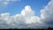 Beautiful big clouds in the beautiful sky, Sky background image. Blue background. Cumulonimbus.