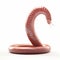 Beautiful big wild earthworm looking forward is shown in full length, Ai generated