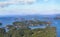 Beautiful bird`s-eye view of a seascape of the KujÅ«kushima islands that lie off sasebo in Kyushu.