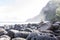 Beautiful black stone beach - waipio valley, hawaii