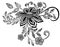 Beautiful black and white floral pattern design