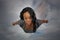 Beautiful Black Woman Flying