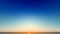 Beautiful blazing sunset landscape at sea 3D rendering