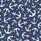 Beautiful blue anchor seamless pattern for your