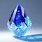 Beautiful blue clear crystal by AI Generated