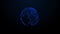 Beautiful blue Earth Hologram Rotating Seamless. Looped 3d Animation